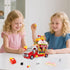 ecpoteny Set, 566PCS Playset 6+ Piggy Burger Truck Mini Building Creative Fast Food Truck City Car Toy, Imaginative