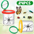 24 Pcs Bug Jar Viewer Magnifying Insect Box, Bulk Insect Container Cage for Kids, Educational Tool for Nature