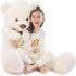 Poutmac 47 Inch Giant Teddy Bear Stuffed Animal, White Big Plush Teddy Bear for Valentine's Gift, Soft for Christmas
