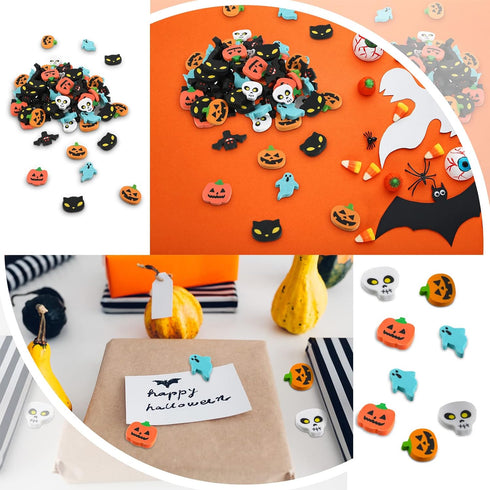 150 Pcs Mini Halloween Erasers Assortment Pumpkin Ghost Bat for Kids Trick or Treat Party Favors