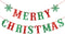 Red and Green Merry Christmas Banner, Merry Xmas Sign Garland for Christmas Party Decorations, Holiday Mantle Decor