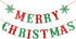 Red and Green Merry Christmas Banner, Merry Xmas Sign Garland for Christmas Party Decorations, Holiday Mantle Decor