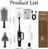 5-in-1 Long Handle Electric Water Bottle Brush, Straw Cleaner Brushes with Removable Brush Head, Water Bottle Brush