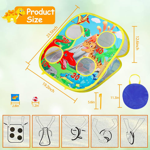 3 in 1 Bean Bag Toss Game for Kids, Toddler Toys for 2-5 Year Old Boys Girls Birthday Gifts