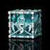 D&D Dice Set, Hollow Blue White Metal Grim Reaper Dice of 7 Piece, Polyhedral DND Dice for Table Game MTG or RPG
