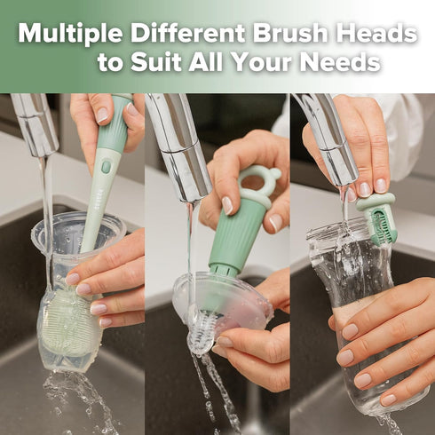 5-in-1 Set 360 Haakaa Cleaning Brush Baby Bottle Brush & Bottle Brush Cleaner, Multi-Purpose Comprehensive Cleaning