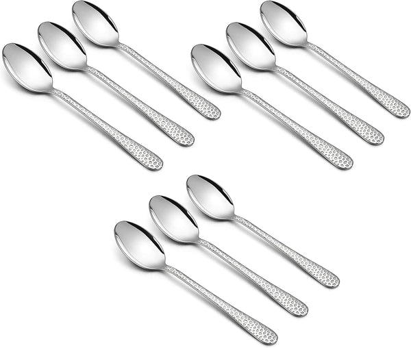 9-Piece Stainless Steel Kids Spoons, HaWare Toddler Flatware, Mini Cutlery Set for Home Kitchen School