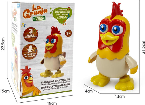 TOYMAKER La Granja de Zenon Bartolito Chicken Baby Toys - Music Interactive Educational Toys for 1-4 Year Old Boys Girls