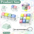 VioraWhite 16 Pcs Keyboard Fidget Keychain Fidget Keyboard Clicker Stress Relief Decompression Button Finger Clicker