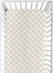 Sweet Jojo Designs Fitted Baby Crib Sheets (Beige Gingham Checkered) for Boys