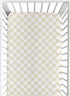 Sweet Jojo Designs Fitted Baby Crib Sheets (Beige Gingham Checkered) for Boys