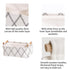 Decorative Rectangular Fabric Storage Bin Organizer Basket with Wooden Handles for Clothes, 12.6x8.7x4.7 inch, White