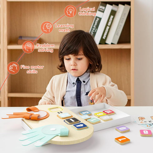 TOP BRIGHT Educational Learning Number Toy for Toddler – Finger Counting Math Toys for Age 3+ – Montessori Toy