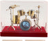 Miniature Drum Set, Kit Miniature Musical Instrument for Desk Display, Mini Ornaments Craft Home Decor (18cm)