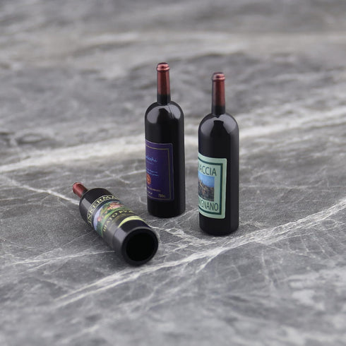 ECSiNG 24PCS 1:12 Dollhouse Miniature Wine Bottles Scale Mini Plastic Bottles Simulation Kitchen Pretend Play Toy Model