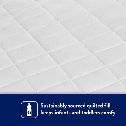 52 28- Kolcraft Fitted Waterproof Baby Infant Crib Mattress Protector Pad and Toddler Bed Cover, Durable