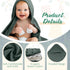 VitalCozy 8 (32 32 Inch,Mist Pcs Baby Muslin Hooded Bath Towels and Washcloths Muslin Cotton Hooded Baby Towels