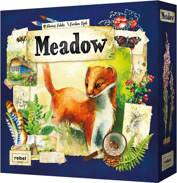 Meadow Board Game - Nature Observing Drafting and Set Collection Game, Strategic Exploration, Fun Family Game for Kids