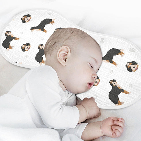 1 Pack vvfelixl Burp Cloths Bernedoodle Dog for Baby Boy Girls Baby Washcloths Burp Rags