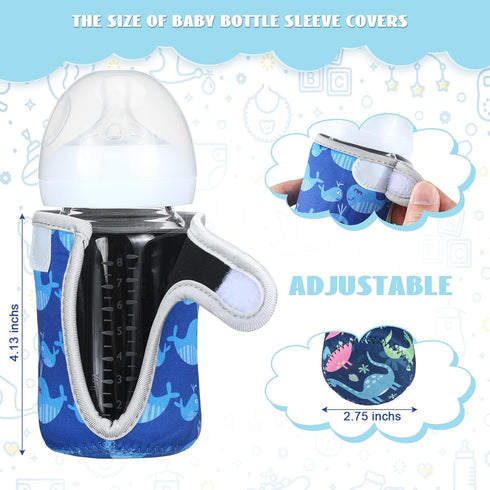 6 8 oz Irenare Pieces Glass Baby Bottles Sleeve Covers Bulk Neoprene Adjustable Newborn Feeding Bottles Protector