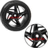 5-Spoke 12mm Hex Hub Wheel Rims & Rubber Tires Compatible with HSP Tamiya HPI Kyosho 1/10 On-Road Touring Car
