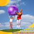 Lewtemi 3 Pcs 29 Inch Bouncing Ball with Handle - Outdoors Hopper Ball, Exercise Ball and Air Pump