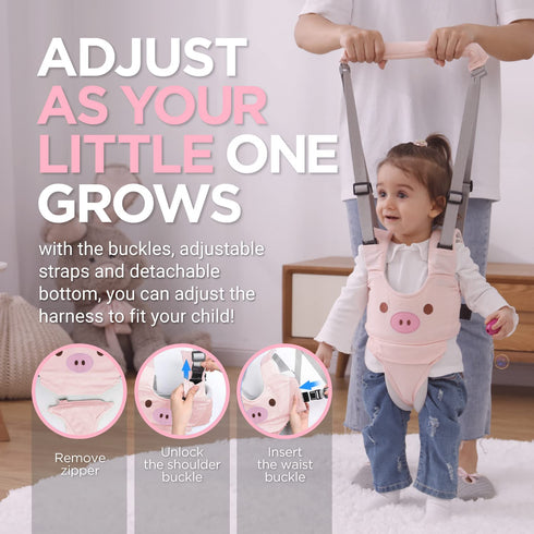 Baby Walking Harness, Handheld Kids Walker Helper, Toddler Infant Assistant Belt for 7-24 Month Olds