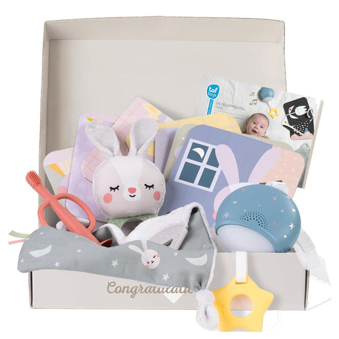 Taf Toys Newborn Bedtime Kit with 12 Activities for Smooth Bedtime Routine, Music and Light Unit, Ideal for New Baby