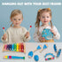 Wooden Musical Instruments Set for Toddlers 1-3, Natural Wood Percussion Instruments Gift Set with Storage Bag