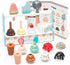 UMU Wooden Ice Cream Counter Play Set Toy - Pretend Kitchen Accessories