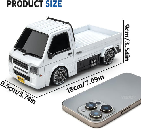 Cayrzeth 1/24 2.4GHz 20KM/H 4WD RC Drift Car, Remote Control Car, High Speed RC Truck,Drifting TiresTwo Batteries