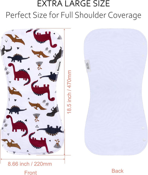 2-in-1 3 Set 12 Pack Baby Burp Cloths & Baby Bibs Design Large Size Layers Thicken Cotton Super Absorbent and Soft Baby