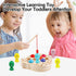 Magnetic Wooden Fishing Game Toys, Toddler Montessori Puzzle for Boys Girls Ages 3+, Educational Activities