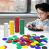 600Pcs Plastic Poker Mini Chips in 6 Colors, Bulk Poker Card Game Chips for Learning