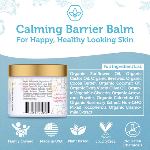Era Organics Baby Diaper Balm - USDA Organic Ointment Cream for Dry, Sensitive Skin, All Natural