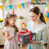 5-12, Kids Wood Painting Craft Kit, Glow-in-the-Dark Paint and Diamond Painting on Wood Slices with Stickers & Wiggle