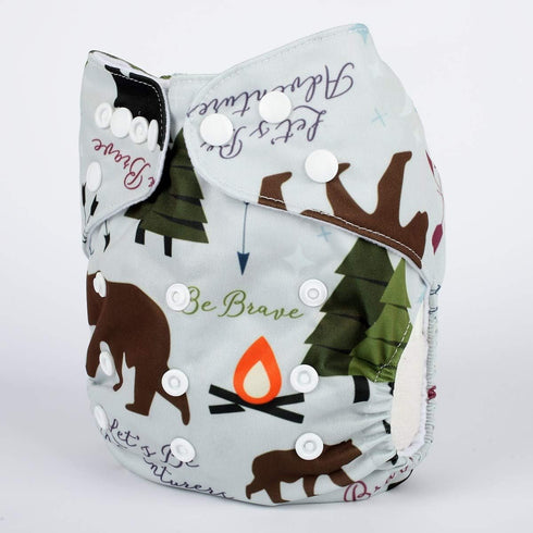 Sigzagor 8lbs 36lbs Baby Pocket Diaper Nappy Reusable Washable to (Be Brave)