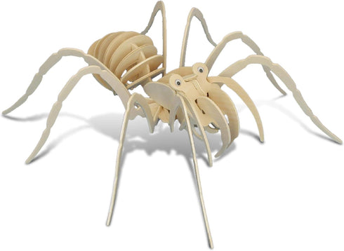 Puzzled 3D Puzzle Tarantula Spider Wood Craft Model Kit, Fun & Educational DIY Wooden Toy Assemble Puzzle (28 Pieces