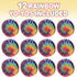 ArtCreativity Rainbow Yoyos for Kids, Pack of 12 Metal Yo-Yo Toys with Colorful Designs, Birthday Party Favors