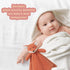Baby Orange Fox Soft Stuffed Animal Security Blanket, Plush Lovey Blanket, Cuddly Snuggle Blankie for Boys Girls, 14"