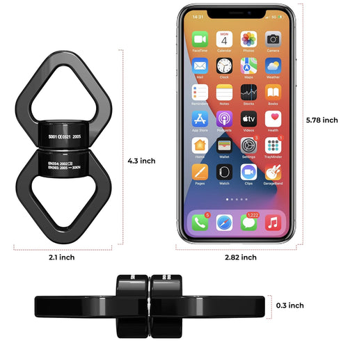 Trobing Swing Swivel - 30KN Rotational Safety Device, 360° Rotator for Aerial Yoga, Hammock, Swing, Rock Climbing
