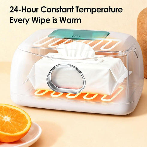 Luocute 120 Baby Wipe Warmer, Large Capacity Holds Wipes with Viewable Windows for Easy Monitoring, USB Powered Wet