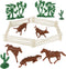 BMC CTS Rustic Western Ranch - 15pc Plastic Figure Playset, Diorama Accessories