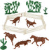BMC CTS Rustic Western Ranch - 15pc Plastic Figure Playset, Diorama Accessories