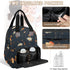 Shoblo Backpack Poppy Black Diaper Bag for Travel, Waterproof Diaper Bag with Insulated Bottle Pockets & USB Port