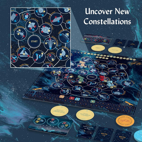 Buffalo Games - Starry Night Sky Game - Competitive Sky Mapping Game with Unique Movement Rules