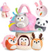 Interactive Plush Mushroom House Playset with 6 Stuffed Animal Toys Soft Sensory