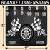 Racing Baby Monthly Milestone Blanket, Boy Racer Car Tires, Unisex 1 to 12 Months, Includes 4 Frames & 1 Headband