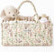 Blissful Diary Floral Diaper Caddy Organizer, Stylish Nursery Storage Basket, Diaper Bag,Gift