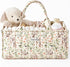 Blissful Diary Floral Diaper Caddy Organizer, Stylish Nursery Storage Basket, Diaper Bag,Gift